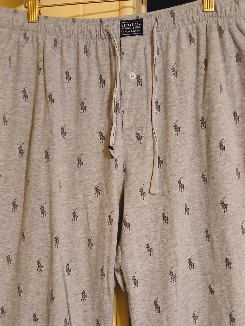 Polo by Ralph Lauren Light Gray Shorts with Navy Pony Print